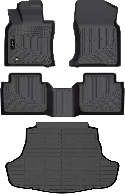 All Weather Floor Mat Fit for Toyota Corolla(Include Hybrid Exclude Hatchback) 2026 2025-2020 TPE Rubber Liners Corolla Accessories All Season Guard Odorless Anti-Slip Liner Black