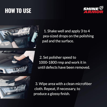 SHINE ARMOR Car Scratch Remover Repair Protection & Swirl Remover Polish 4oz