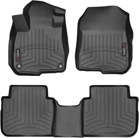 WeatherTech FloorLiners Custom Fit for 2017-2022 Honda CR-V, 2020-2022 CR-V Hybrid - 1st & 2nd Row (441110-1-2), Black