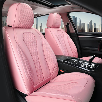 Coverado Seat Covers, Car Seat Covers Full Set, Black Car Seat Cover, Car Seat Covers Front Seats Back Seat Cover, Waterproof Car Seat Cushion, Leather Seat Covers Seat Protector Fit for Most Cars