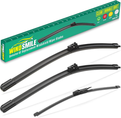 26" 16" 12" Windshield Wiper Blades Replacement for Toyota RAV4 2019 2020 2021 2022 2023 2024 2025 RAV 4 / Mazda 5 2006-2015 Premium All Weather Front Rear Wipers Set - OEM Quality (Pack of 3) - Colors D