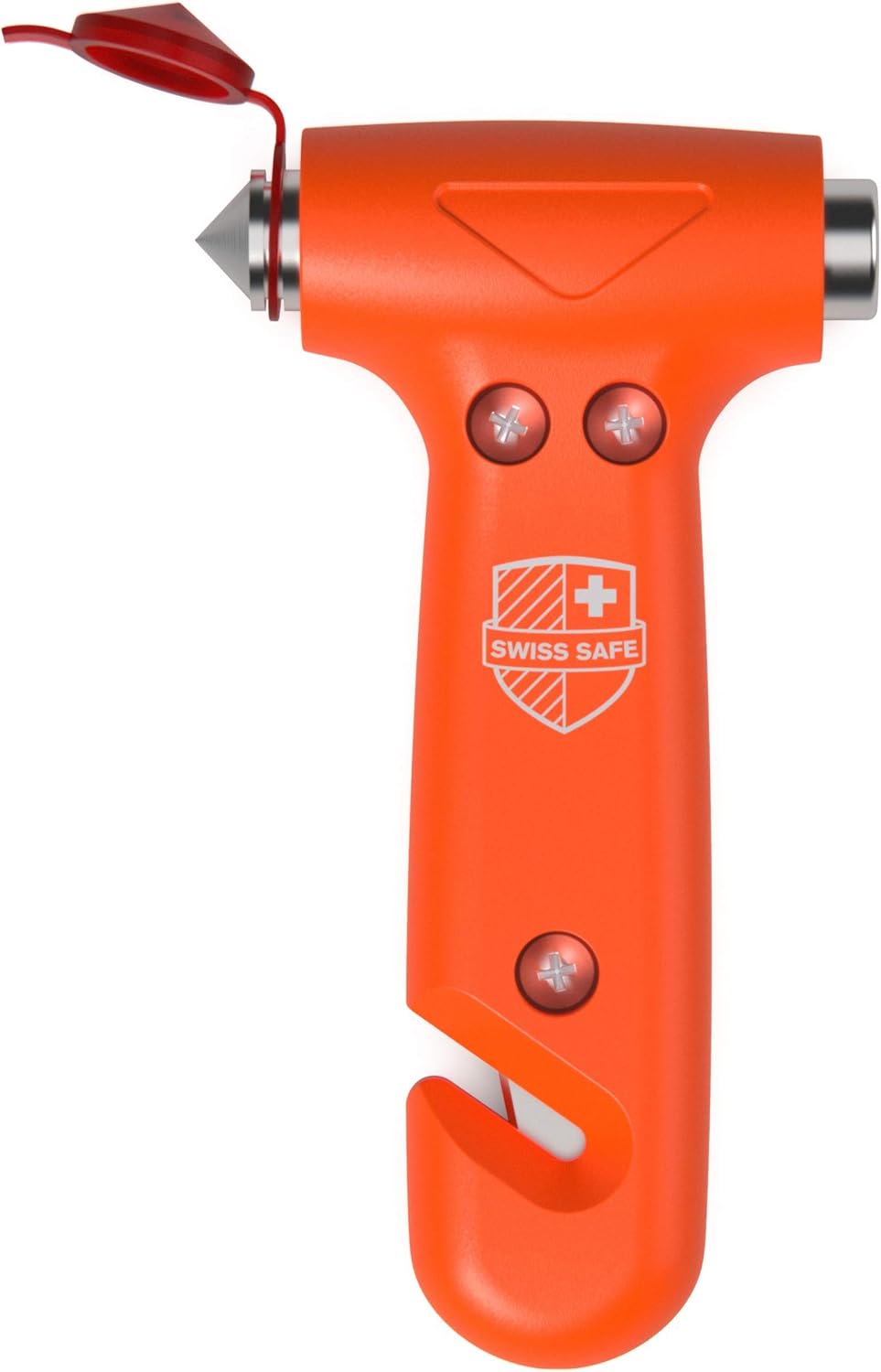 Swiss Safe 5-in-1 Emergency Car Safety Hammer – Car Window Breaker & Seatbelt Cutter, Heavy-Duty Escape Tool for Vehicle Emergencies and Auto Kits – Pink, 1 Pack