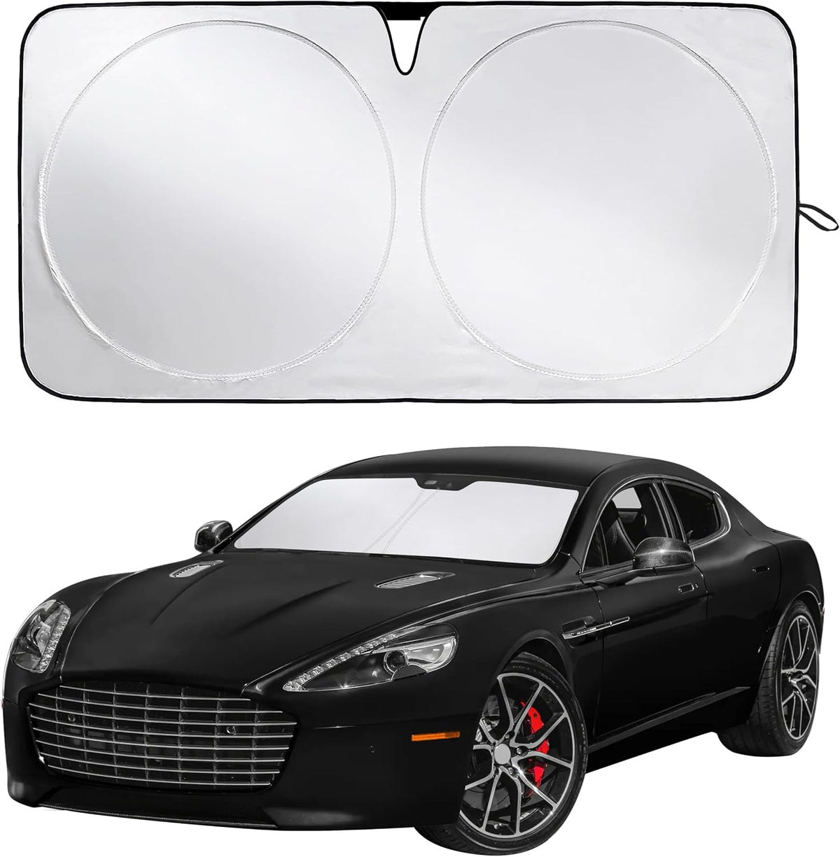 EcoNour Car Windshield Sun Shade | 2025 Upgraded Innovative No-Light-Pass Technology for Maximum Coverage | Foldable Sun Shade Keeps Your Vehicle Cool | Must-Have Car Accessories | Small (59" x 29") - Colors M