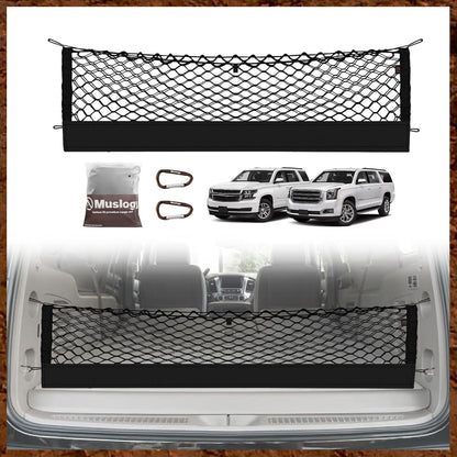 Muslogy Truck Bed Cargo Net Trunk Netting Compatible with 2023-2025 2026 Honda CR-V Accessories, Pickup Cargo Organizer SUV Sedan Storage Net w/Heavy Duty Carabiners - Colors B