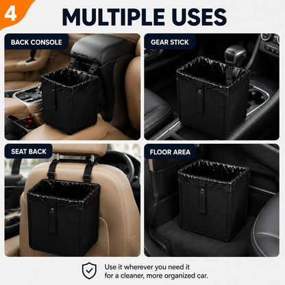 Car Trash Can for Car – Waterproof Hanging Car Garbage Bin – Bonus 20 Trash Bags Included