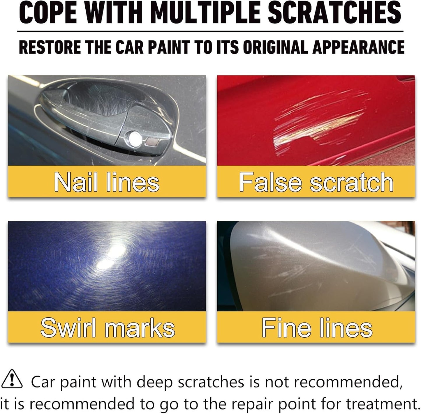 Scratch Remover – Eliminate All Car Scratches in 60 Seconds, Cloth Scratch Remover Kit, for Minor Car Paint & Scratch Repair, Swirl & Water Spots Remover (1pc, 100g)