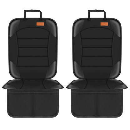 Siivton Car Seat Protector for Child Car Seat,Waterproof Car Seat Cover for Leather and Fabric Seats, 2 Mesh Pockets, Non-Slip Bottom,Thick Padding Cushion