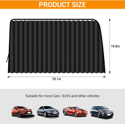 ZATOOTO Suede Car Window Shades 4PCS - Car Window Covers for Ultimate Privacy, UV Protection, and Heat Insulation, Side Window Sun Shade Perfect for Camping, Travel, Baby Safety, and Daily Use