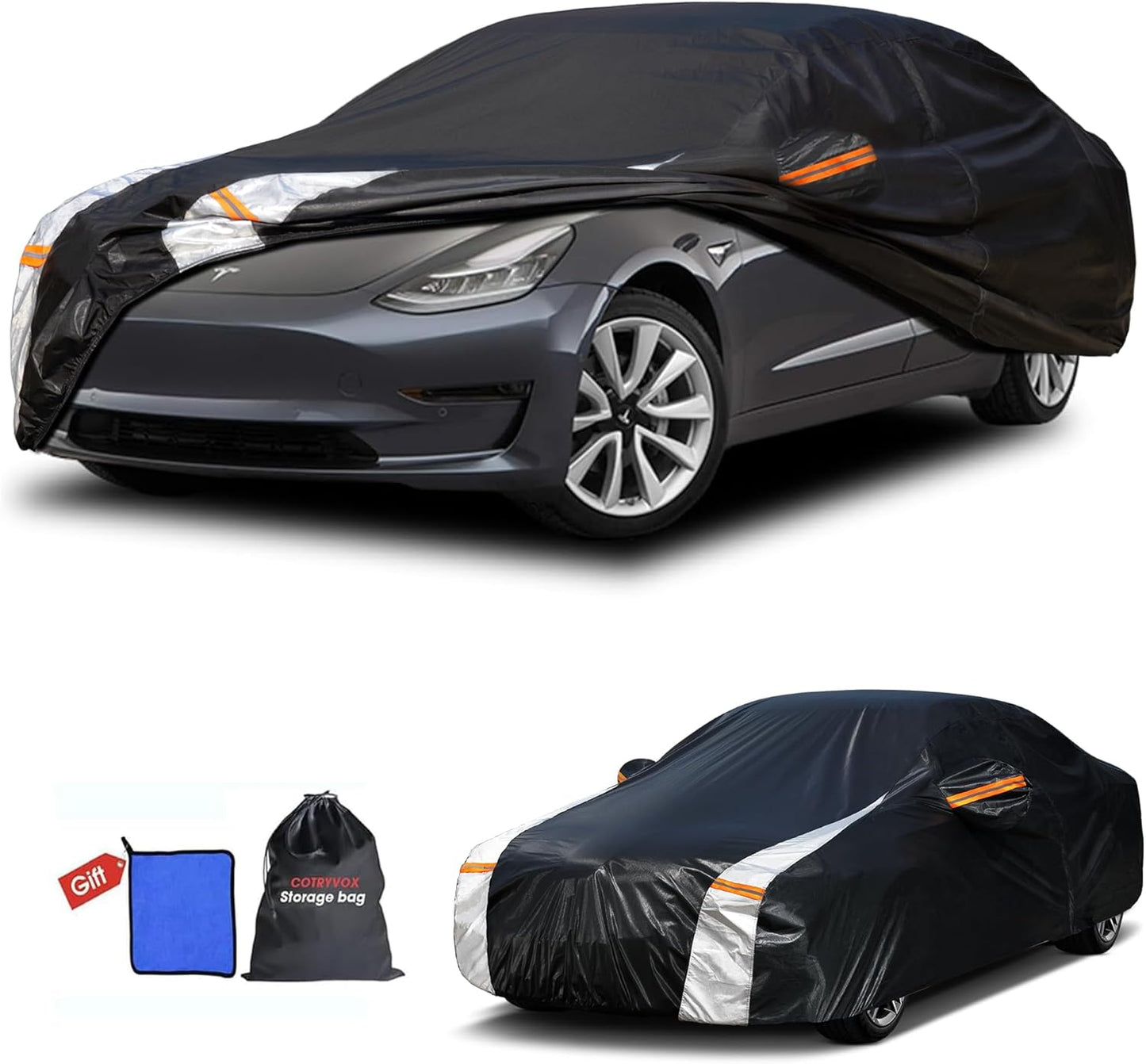 Large SUV Car Cover for Chevy Suburban 100% Waterproof All Weather, Heavy Duty Outdoor Full Exterior Covers Rain Sun Wind UV Protection. - Colors A