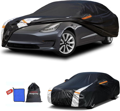 Large SUV Car Cover for Chevy Suburban 100% Waterproof All Weather, Heavy Duty Outdoor Full Exterior Covers Rain Sun Wind UV Protection. - Colors A
