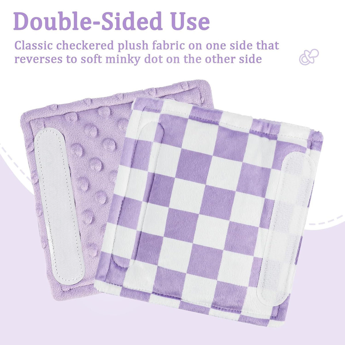 DILIMI Baby Car Seat Belt Covers, 2Pcs Carseat Shoulder Strap Pads, Soft Minky Car Seat Neck Covers, Newborn Car Seat Strap Protectors, Stroller Strap Covers for Baby Kids, Green Checkered