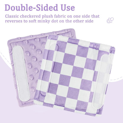 DILIMI Baby Car Seat Belt Covers, 2Pcs Carseat Shoulder Strap Pads, Soft Minky Car Seat Neck Covers, Newborn Car Seat Strap Protectors, Stroller Strap Covers for Baby Kids, Green Checkered