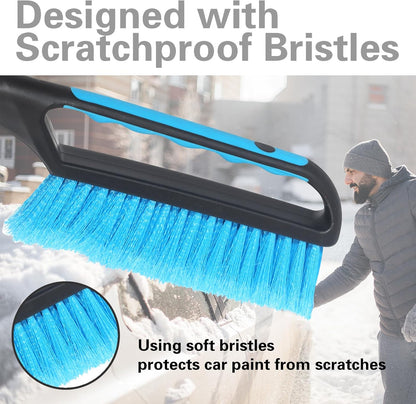 Snow Brush and Ice Scraper for Car Windshield,26.4" Window Scraper Deicer for Car SUV and Truck,Ice Scrapers and Brushes 2 in 1,Winter Car Automotive Exterior Accessories(1Pack Orange)