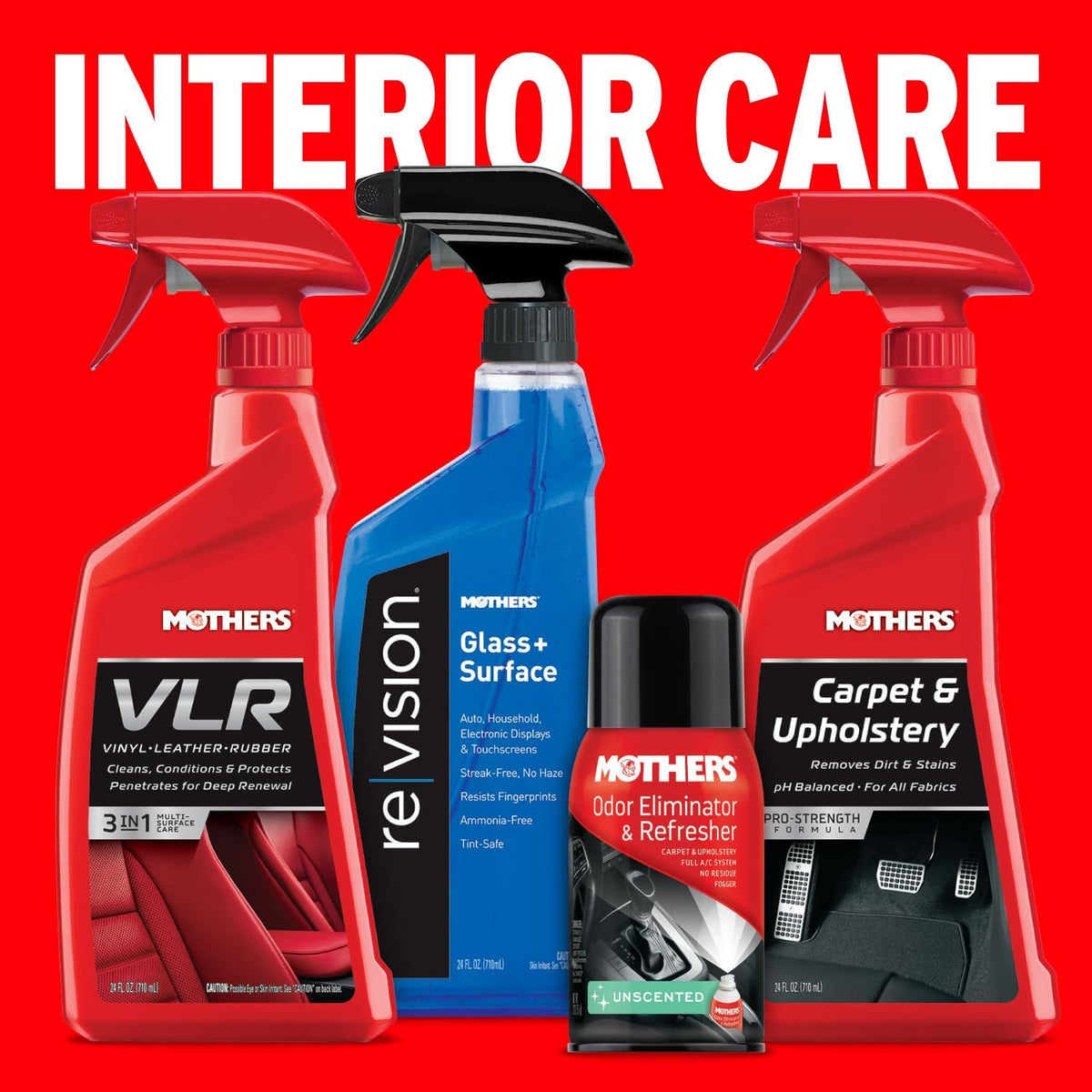 Mothers VLR Vinyl-Leather-Rubber Care, 24 oz. — Cleans, Conditions & Protects In One Step – pH Balanced Formula with Neatsfoot Oil & Lanolin To Protect Against Drying, Fading & Cracking (06524)