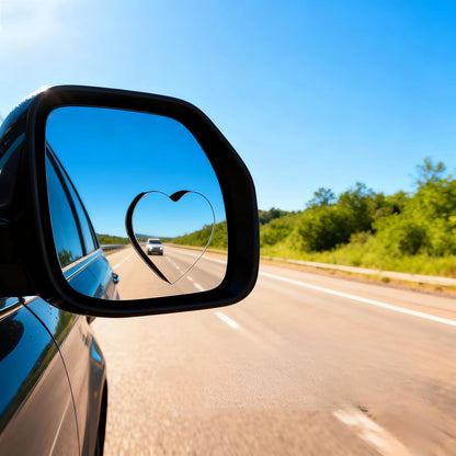 2 pcs Blind Spot Mirrors, 2" Round HD Glass Convex 360° Wide Angle Side Rear View Mirror with ABS Housing for Cars SUV and Trucks, Black, Pack of 2