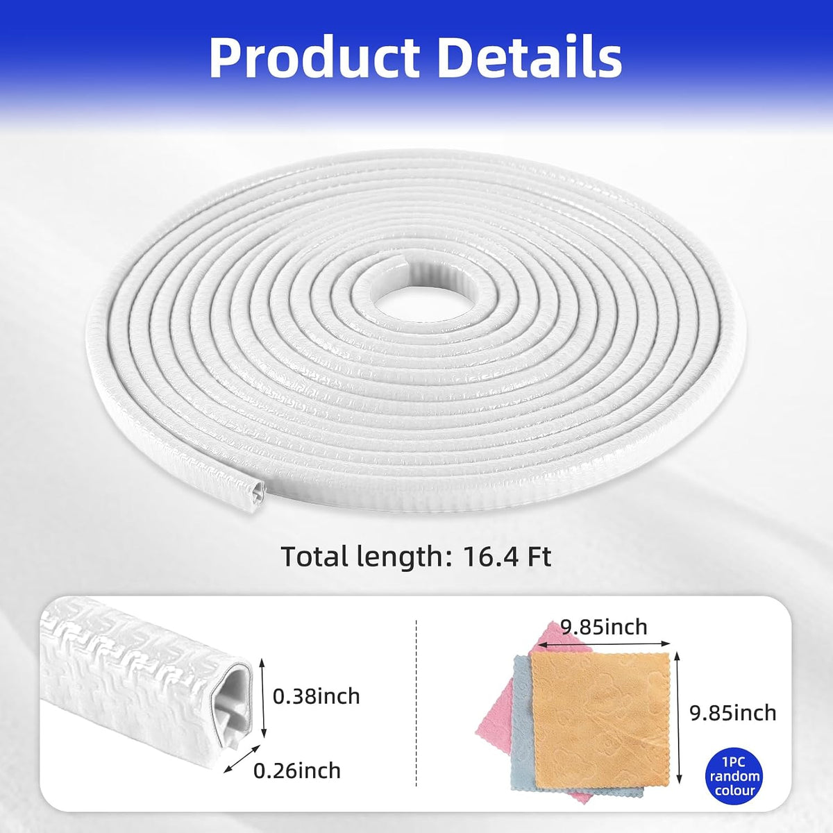 SINGARO 33Ft (10M) Car Door Edge Guard, No Glue Car Door Entry Guard Protective Strip, Rubber Edge Trim Car Door Protector, Applicable to Car, Truck, SUV and ATV, Car Exterior Accessories（Black）