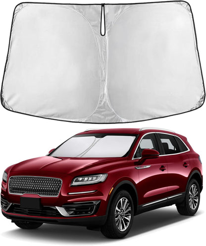 EcoNour Car Windshield Sun Shade | 2025 Upgraded Innovative No-Light-Pass Technology for Maximum Coverage | Foldable Sun Shade Keeps Your Vehicle Cool | Must-Have Car Accessories | Small (59" x 29") - Colors C