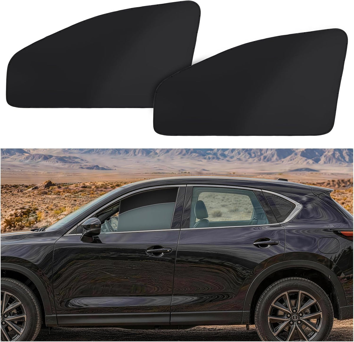 ZATOOTO Side Window Sun Shade - 4 Pack Car Window Covers 99% UV Light Block Car Curtains Magnetic Side Window Sun Shade Keeps Cooler for Breastfeeding, Taking a nap, Changing Clothes, Camping