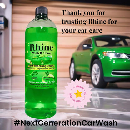 Plant-based Eco-friendly Car Wash Soap, Non-Toxic, Moderate-Foam Concentrated Soap with rinse & no-rinse options