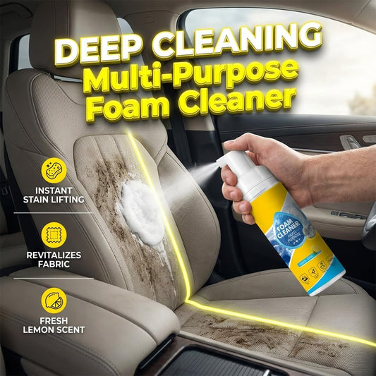 Cecurpo 4-in-1 Multi-Enzyme Foam Spray Cleaner, Multi-Action Foam Stain Remover Spray, Powerful and Multipurpose Car Interior Foam Cleaner, Professional Foam Cleaner for Plastic, Fabric (1)