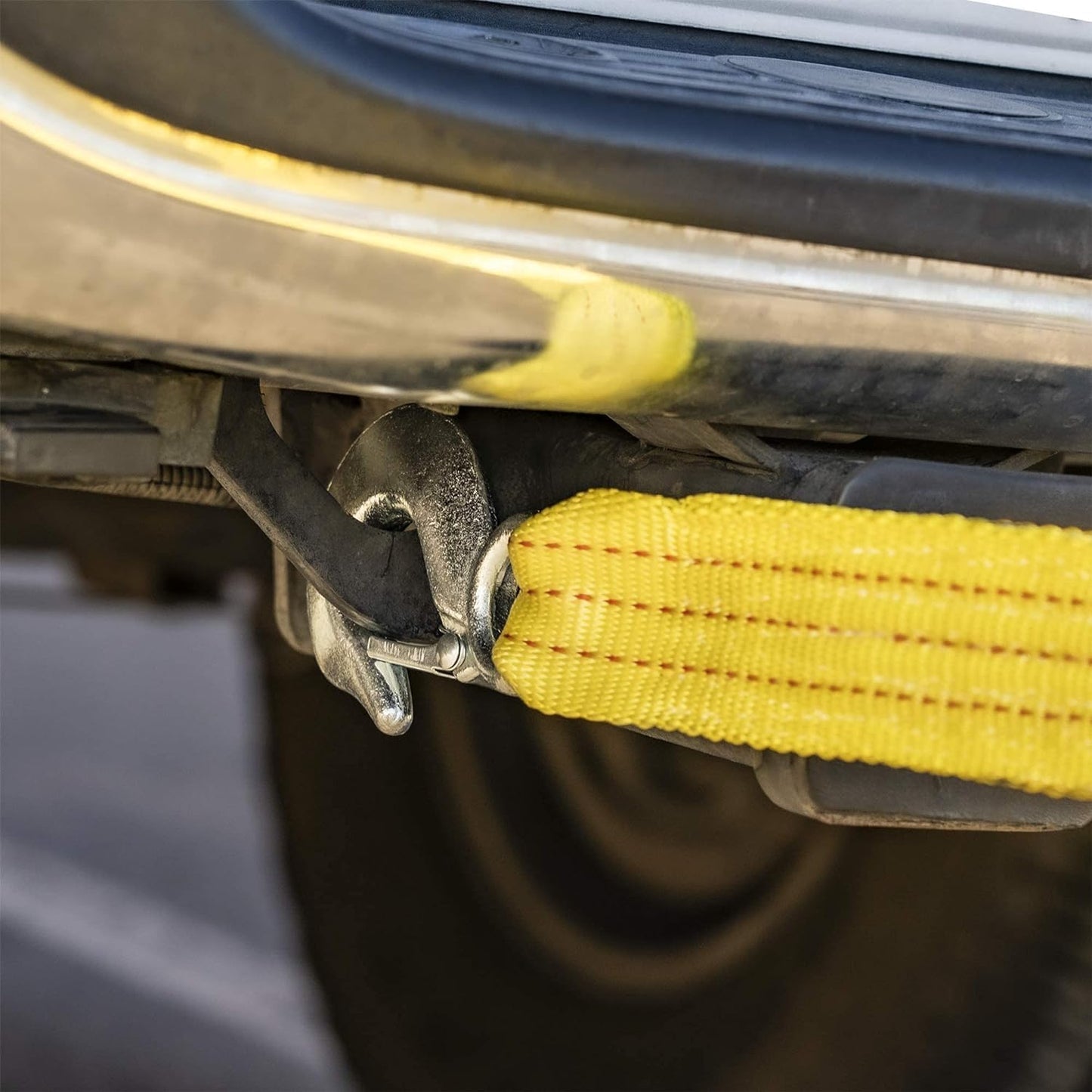 NEIKO 51005A Heavy-Duty Tow Strap with Hooks, 2 Inches by 20 Feet, Woven Polyester Webbing, and 10,000-Pound Capacity, HD Truck Recovery Strap and ATV Tow Strap, Tow Rope for Vehicles