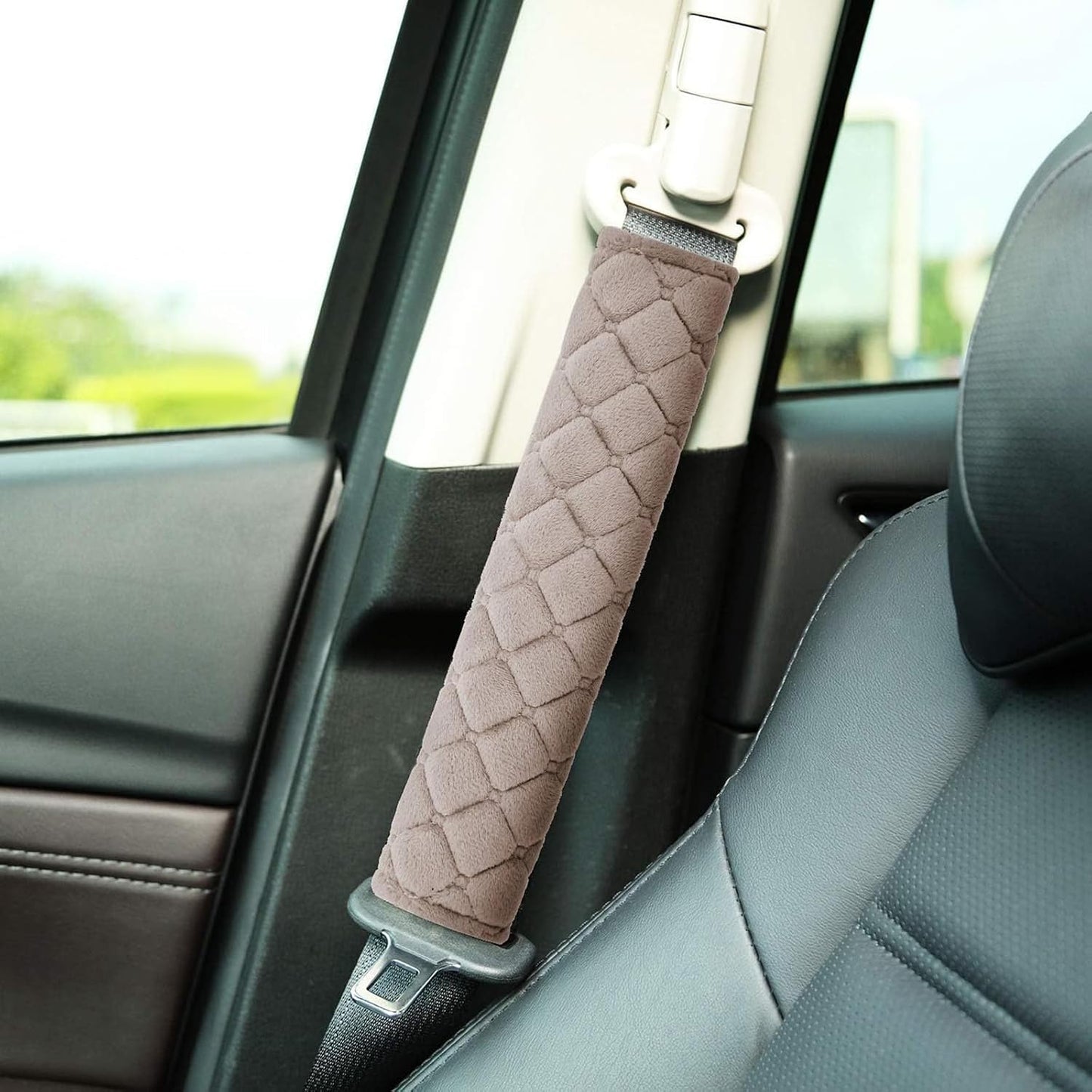 Tatuo 4 Pack Seat Belt Cover Extra Long Seat Belt Pads for Car Soft Comfort Shoulder Strap Covers Harness Pads Helps Protect Your Neck and Shoulder(10.6 Inch,Black)