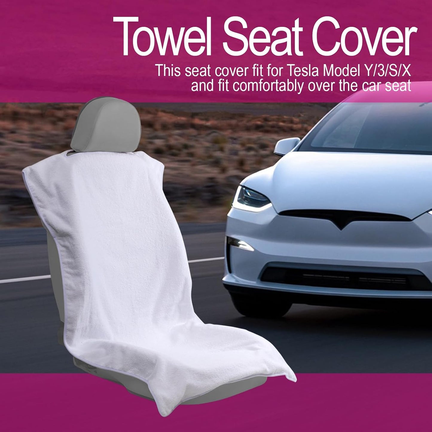 Car Seat Cover Protector Front Seats,for Gym Workout,Running,Swimming,Beach and Hiking,Waterproof Sweat Towel Bucket Seat Covers for Cars SUV Trucks (Black, 1Pcs)