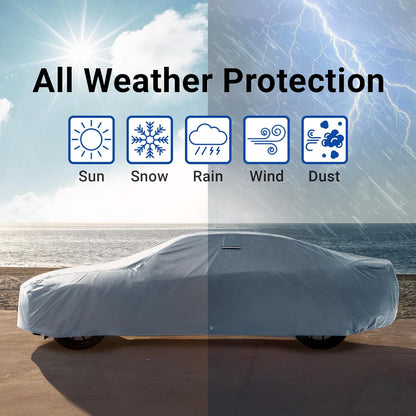 iCarCover Premium Car Cover for 1970-1972 Chevy Monte Carlo Heavy Duty Waterproof All-Weather Automobiles Custom Fit Indoor Outdoor UV Snow Protection Covers with Straps and Bag - Colors C