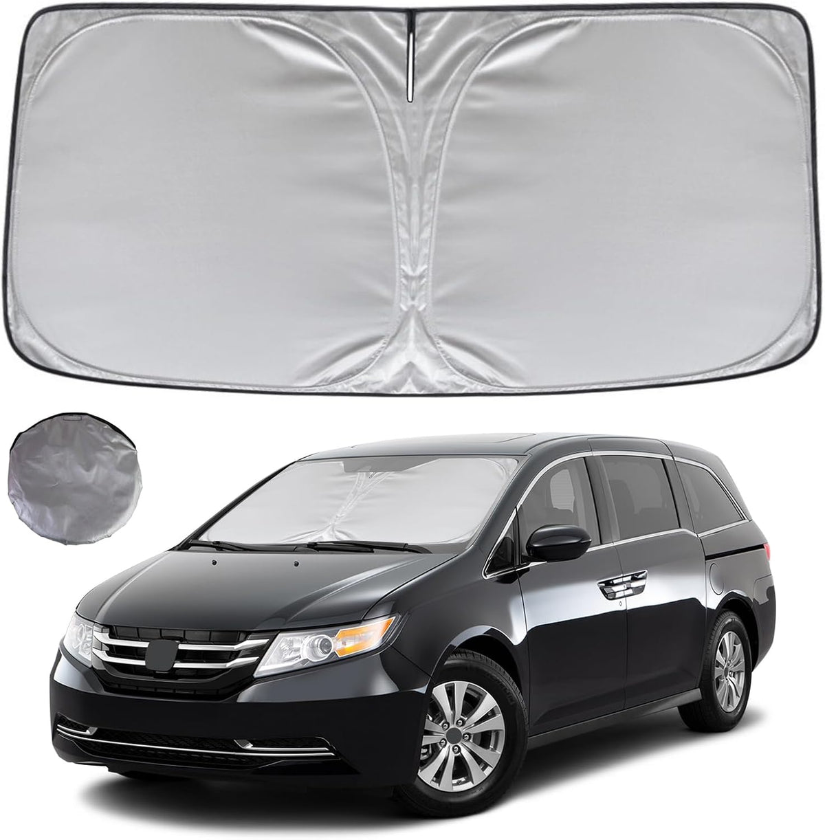 KAYZT Windshield Sun Shade for 2019-2025 2026 Chevy Silverado 1500 /GMC Sierra 1500 2500HD 3500HD Foldable Sunshade Front Window Custom Fit Car Accessories - Colors A