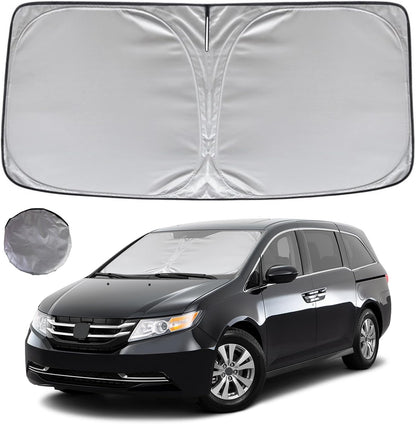 KAYZT Windshield Sun Shade for 2019-2025 2026 Chevy Silverado 1500 /GMC Sierra 1500 2500HD 3500HD Foldable Sunshade Front Window Custom Fit Car Accessories - Colors A