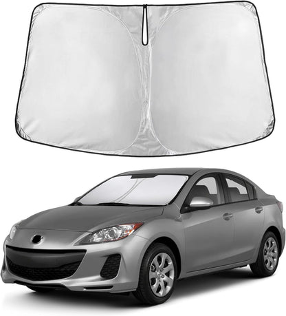 EcoNour Car Windshield Sun Shade | 2025 Upgraded Innovative No-Light-Pass Technology for Maximum Coverage | Foldable Sun Shade Keeps Your Vehicle Cool | Must-Have Car Accessories | Small (59" x 29") - Colors F