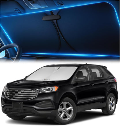 Magnelex Windshield Sun Shade for Dodge RAM 1500 2019-2023 2024 2025 2026, Foldable Car Window Sunshade, Heat & UV Visor Cover, Reflective Front Shades Accessories - Colors A