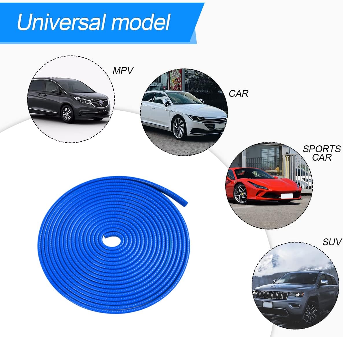 XINLIYA Car Door Edge Guards, 16Ft Universal Rubber Seal Protector U Shape Edge Trim Car Door Edge Protection for Most Car, Aluminum Boat Edge Guards (Red)