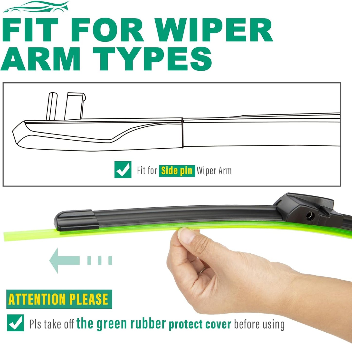 26" 16" 12" Windshield Wiper Blades Replacement for Toyota RAV4 2019 2020 2021 2022 2023 2024 2025 RAV 4 / Mazda 5 2006-2015 Premium All Weather Front Rear Wipers Set - OEM Quality (Pack of 3) - Colors D