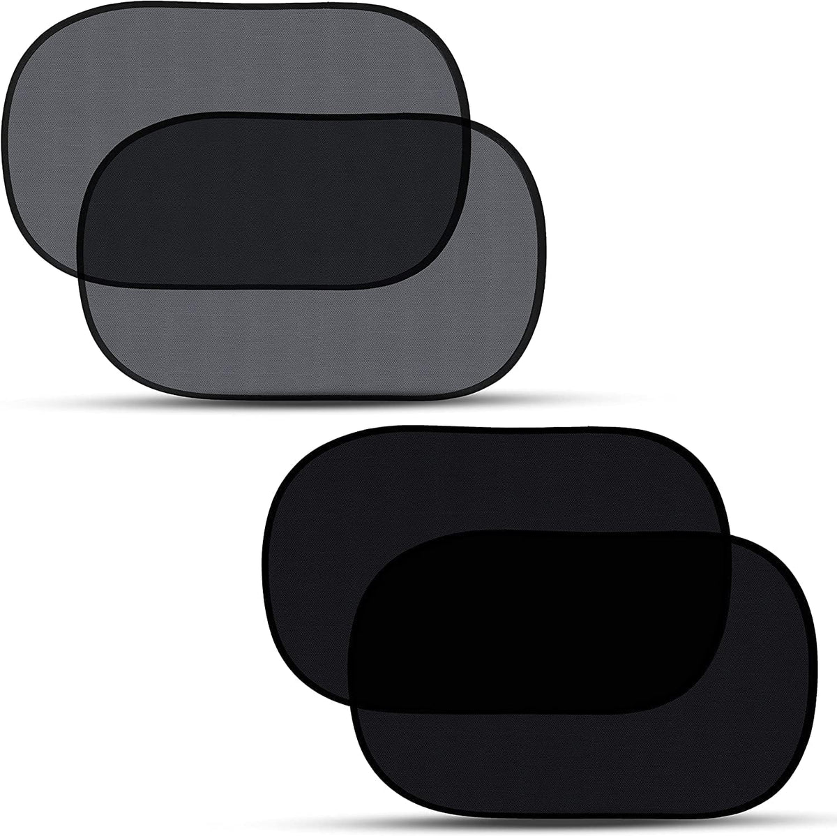 EcoNour Car Window Shades for Baby (4 Pack) | Protects Baby from Window Sun & Heat | Sun Shade Side Windows for Kids | Automotive Sun Protection from UV | Child Safety Accessories | Medium - 20"x12"