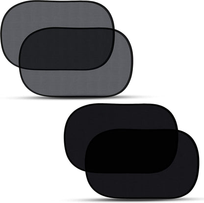 EcoNour Car Window Shades for Baby (4 Pack) | Protects Baby from Window Sun & Heat | Sun Shade Side Windows for Kids | Automotive Sun Protection from UV | Child Safety Accessories | Medium - 20"x12"