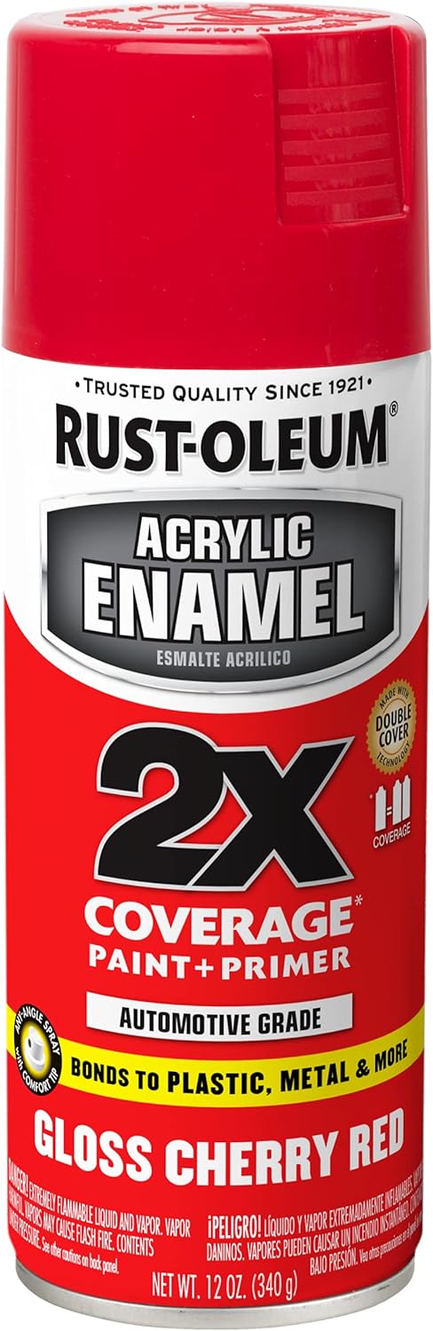 Rust-Oleum 271903 Acrylic Enamel 2X Spray Paint, 12 oz, Gloss Black, (Pack of 1)