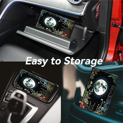 Car Registration and Insurance Holder, Leather Car Glove Box Organizer, Cool Car Accessories for ID, Driver's License Cards & Essential Document, business cards, Men&Women, Retro Audio Cassette
