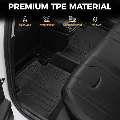 Floor Mats for Hyundai Elantra Gas 2021-2026, All Weather Floor Mats Trunk Cargo Liner and Door Sill Guards Accessories, Full Coverage Set (Not fit Hybrid Models)
