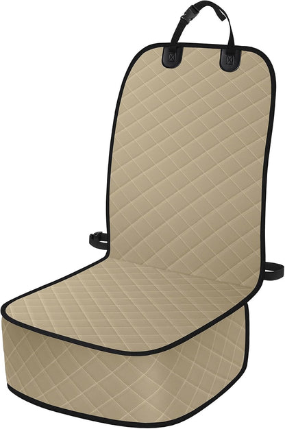 ELONGRIVER Dog Car Seat Covers, Waterproof Front Seat Cover for Dogs, Scratch-Proof, Nonslip Pet Passenger Seat Cover Protector, Universal Fit for Cars Trucks SUVs, Standard Size, Black
