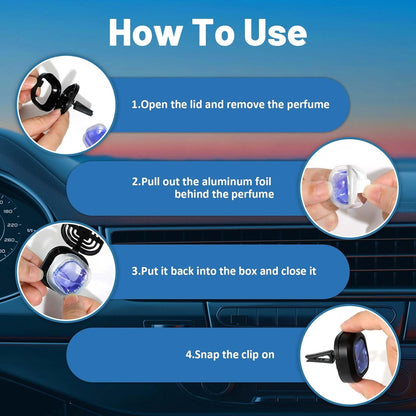 STRN Car Air Freshener, 12 Refills + 3 Square Vent Clips, 5 New Car & 5 Sea Breeze & 5 Lavender Scents, Long Lasting Air Fresheners Car Accessories Fragrance, Each Up to 20-30 Days