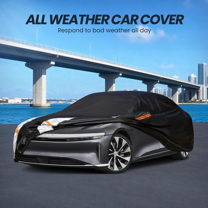 Large SUV Car Cover for Chevy Suburban 100% Waterproof All Weather, Heavy Duty Outdoor Full Exterior Covers Rain Sun Wind UV Protection. - Colors C