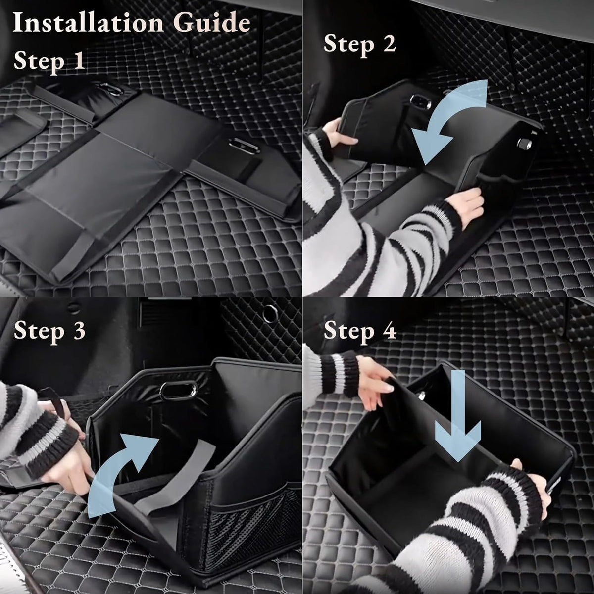 Car Seat Storage Organizer – Compact PU Leather Bin for Trunk, Front Seat, Back Seat & Car Floor