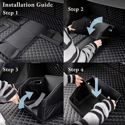 Car Seat Storage Organizer – Compact PU Leather Bin for Trunk, Front Seat, Back Seat & Car Floor