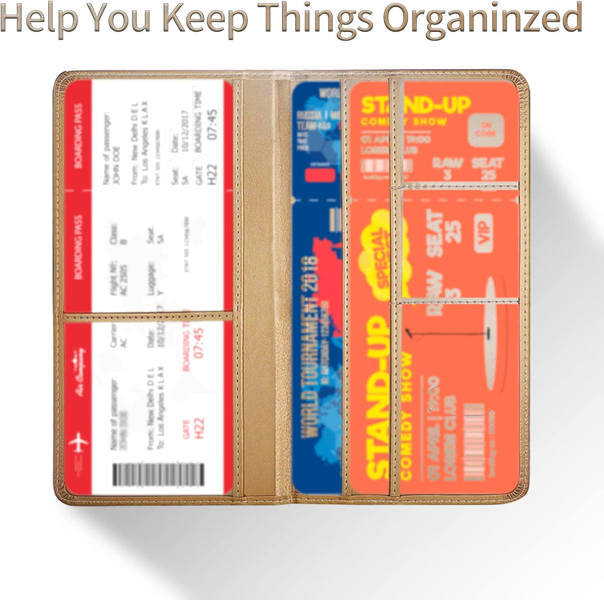 Car Registration and Insurance Card Holder - Leather Vehicle Glove Box Automobile Documents Paperwork Wallet Case Organizer for ID, Driver's License, Key, Cards - Car Accessories for Women&Men