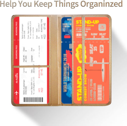 Car Registration and Insurance Card Holder - Leather Vehicle Glove Box Automobile Documents Paperwork Wallet Case Organizer for ID, Driver's License, Key, Cards - Car Accessories for Women&Men