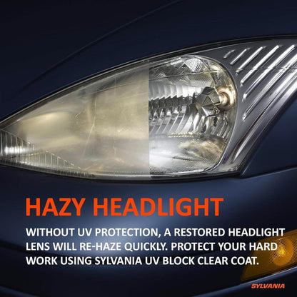 SYLVANIA Headlight Restoration Kit - Long-Lasting Headlight Repair Kit for Restoring to Like-New Condition - Surface Activator, Exclusive UV Coating, Clarifying Compound & More - No Tools Required