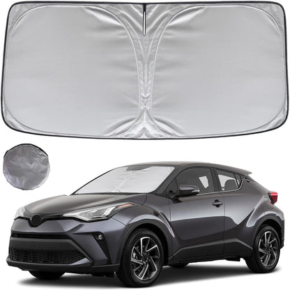KAYZT Windshield Sun Shade for 2019-2025 2026 Chevy Silverado 1500 /GMC Sierra 1500 2500HD 3500HD Foldable Sunshade Front Window Custom Fit Car Accessories - Colors B