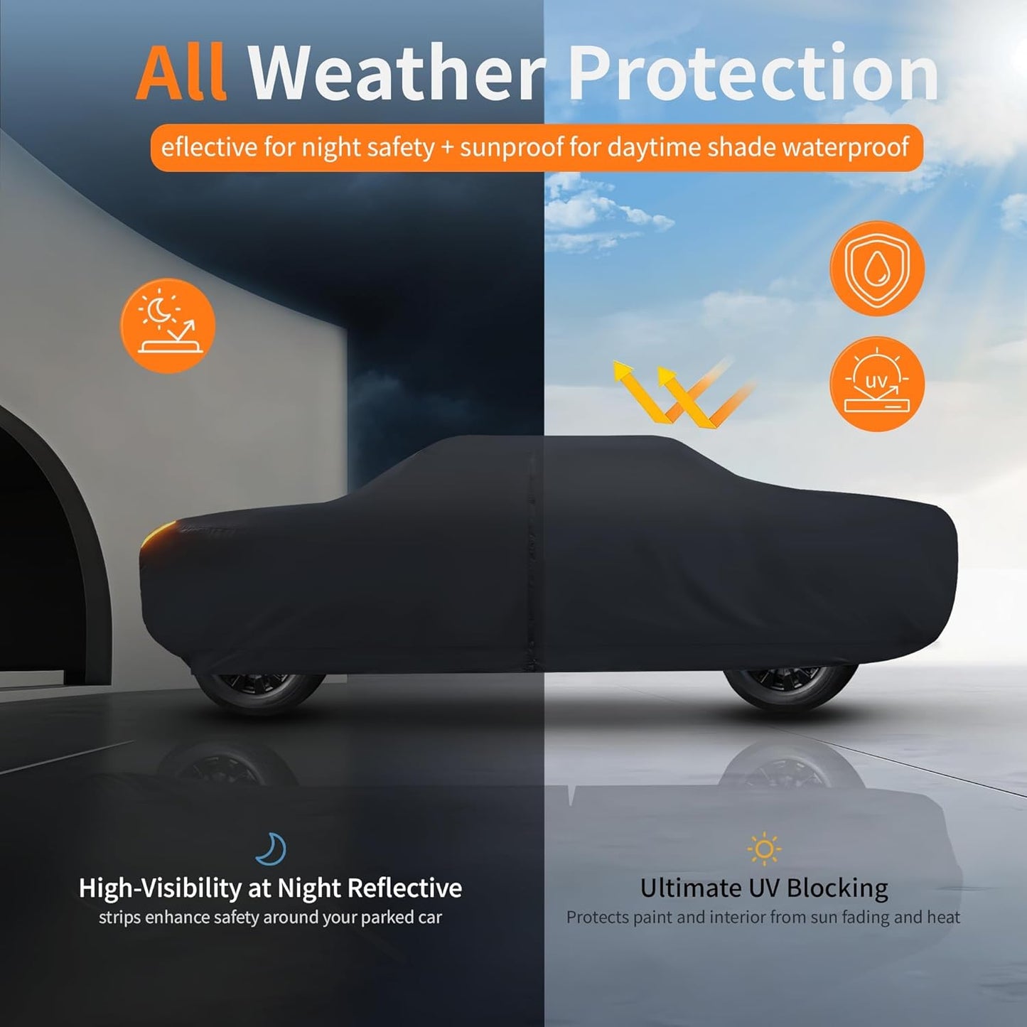 Car Cover Waterproof All-Weather,Outdoor Full Exterior Automobiles Sedan/Coupe (Length 186-193 inch) with Windshield Sun Shade Universal Fit Toyota Camry, Tesla Model 3, Accord etc