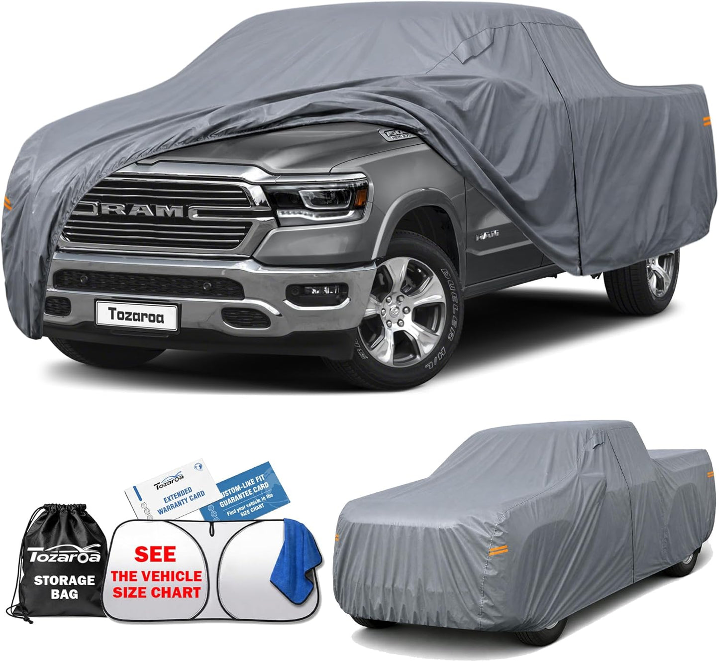 SUV Cover Waterproof All-Weather,Outdoor Full Exterior Automobiles SUV(Length 182-190 inch) with Windshield Sun Shade Universal Fit Toyota RAV4,CRV,Model Y,Q5,Size S2 (See SizeChart)